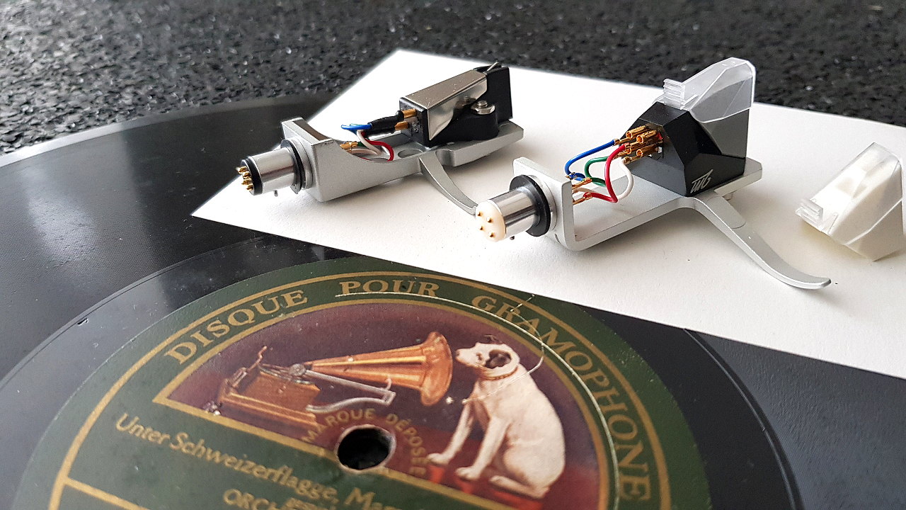 Ortofon 2m 78 mono Tonabnehmer mit Schellack Schallplatte His Master's Voice